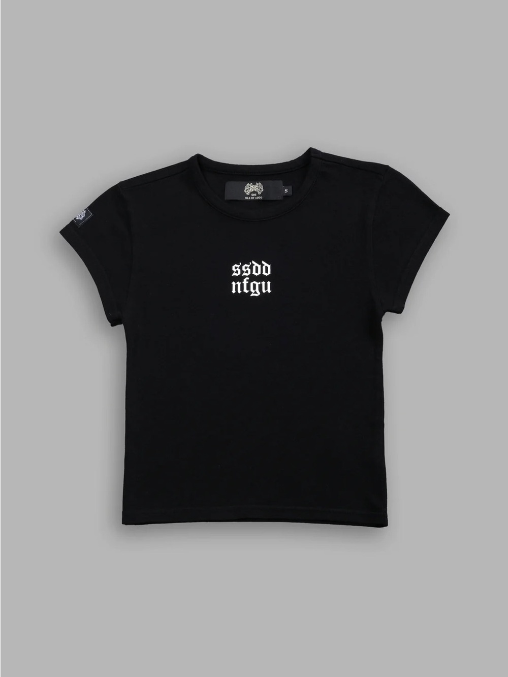 Darc Sport Black Short Sleeve Tee with White Gothic Logo